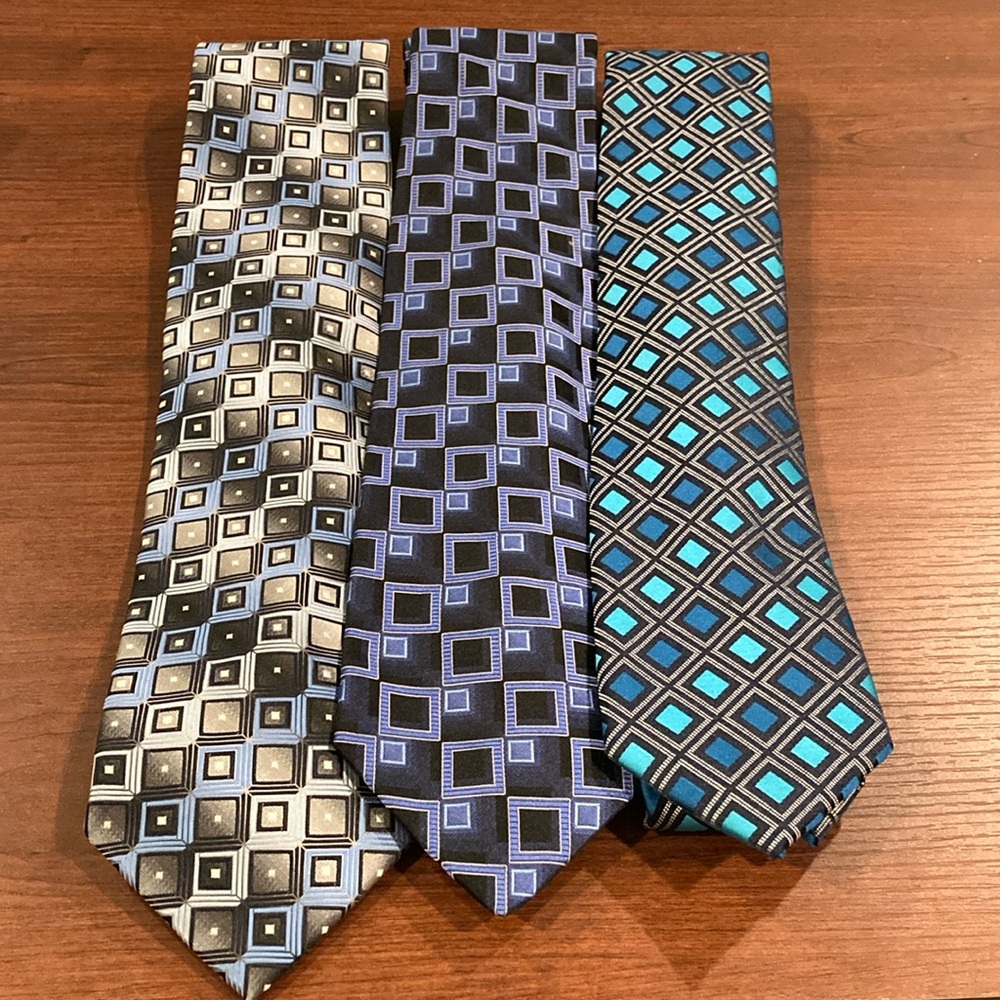 3 Croft & Barrow tie bundle:  the Ocean Bundle